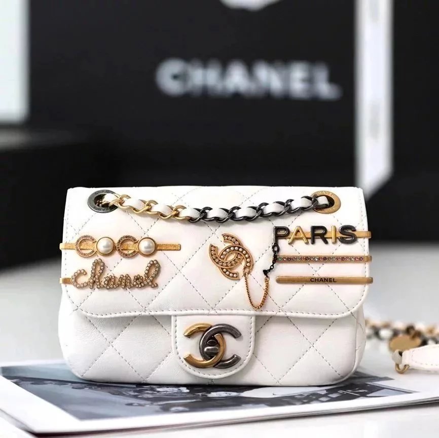 Chanel Women's Bag Top version 【Level Surrogate Shopping】Wind22cc Early Spring Vacation Series Is a Global Explosion CF Badge Limited Edition Women's Bag Genuine Leather Bag Flap Bag Flap Bag Square Bag Chain Bag CF Double C Shoulder Bag Crossbody Bag For