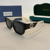 Gucci Sunglasses Double G Gold Standard Temple Sunglasses Slimming Non-Prescription Women's Driving Beach Fishing UV Protection25ss New Sports Casual Versatile