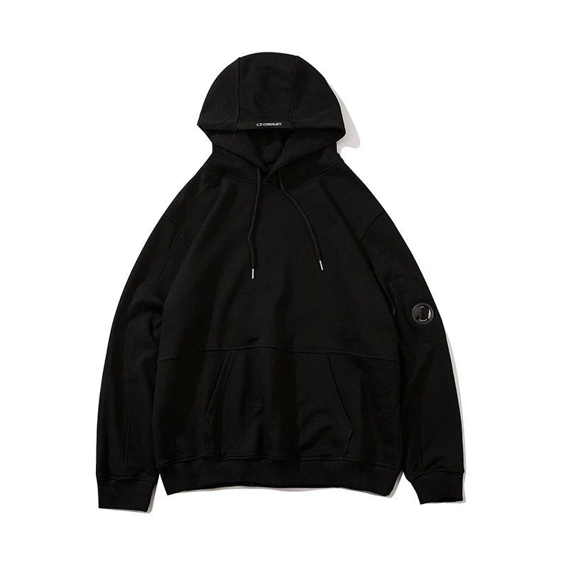 CP Company Hoodie Quality Autumn and Winter New Products CP Side Zipper Lens Terry Fabric Hooded Pullover Lining Coat