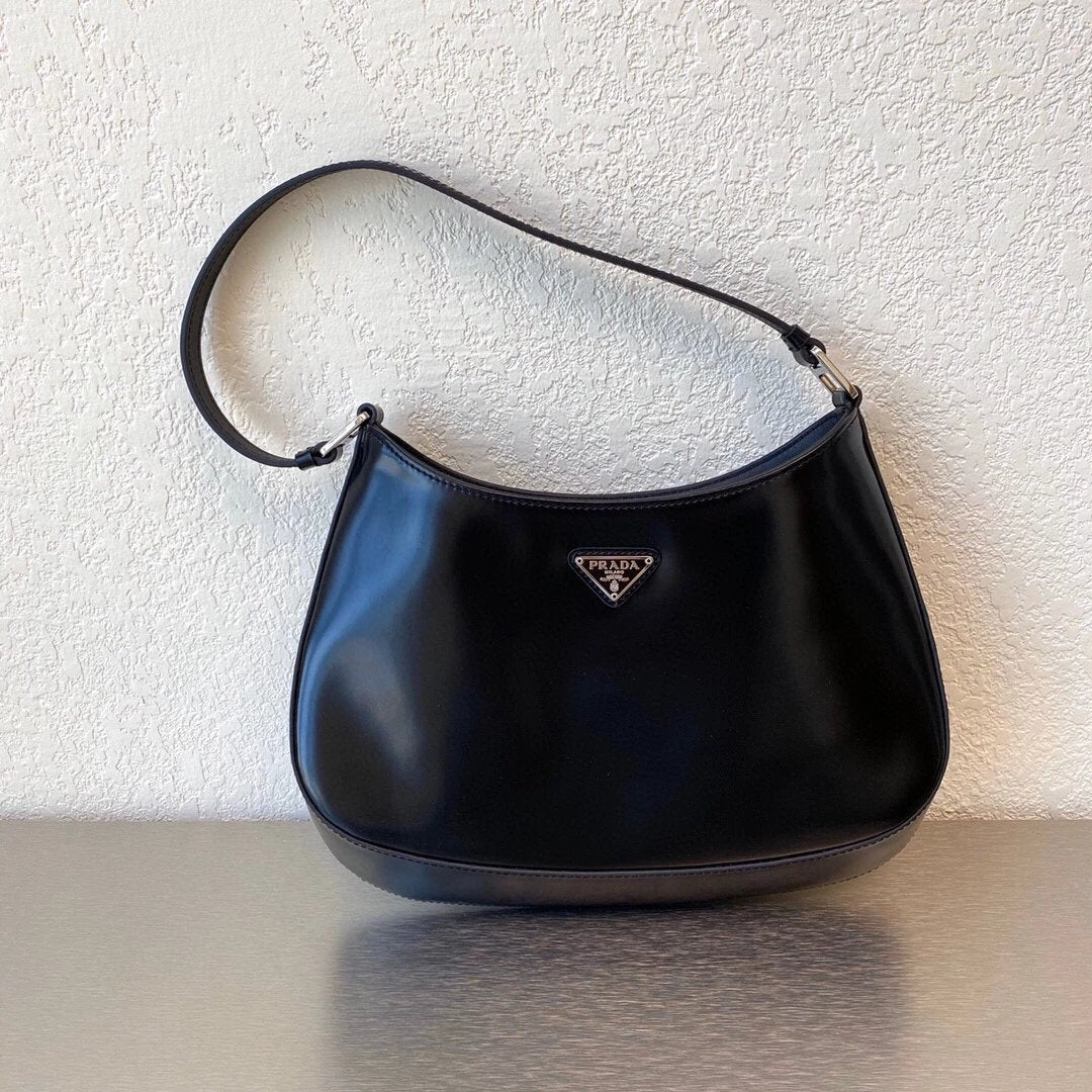 PRADA Bag Top version cleo Series New Ladies Hobo Mirror Calfskin Underarm Bag Vintage Bag Handbag Shoulder Bag Crossbody Bag Women's Bag Women's Bag