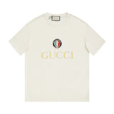 Gucci T-shirt Classic Embroidered Large Letters logo round Neck Short Sleeve25ss New Pure Cotton Unisex Style T T-shirt OS Loose Fit Base Shirt Top Half Sleeve T-Shirt