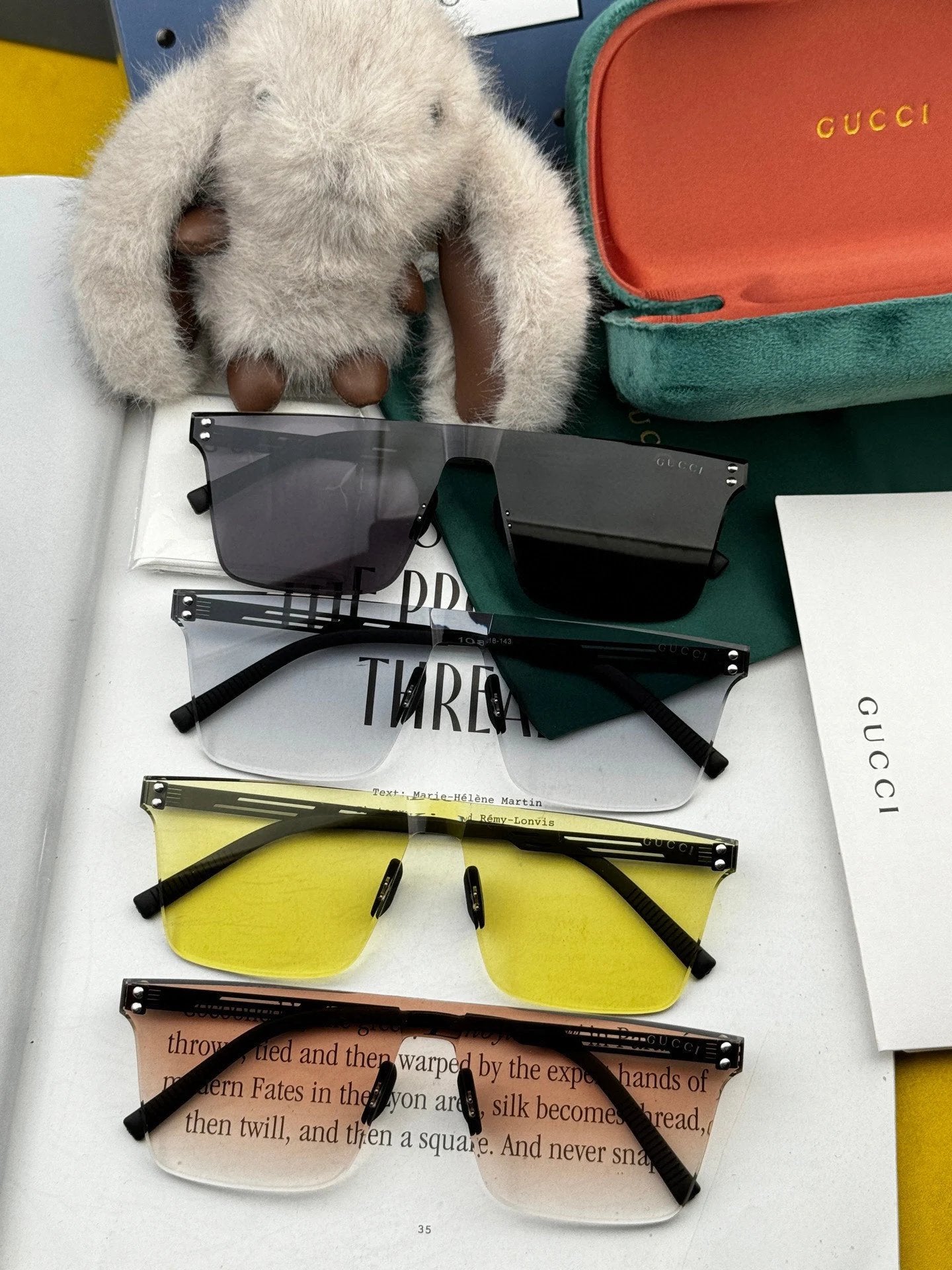 Gucci Sunglasses Sun ip Plated Sunglasses Slimming No Degree Driving Beach Fishing Unisex Couple Same Style UV Protection25ss New Sports Casual Versatile