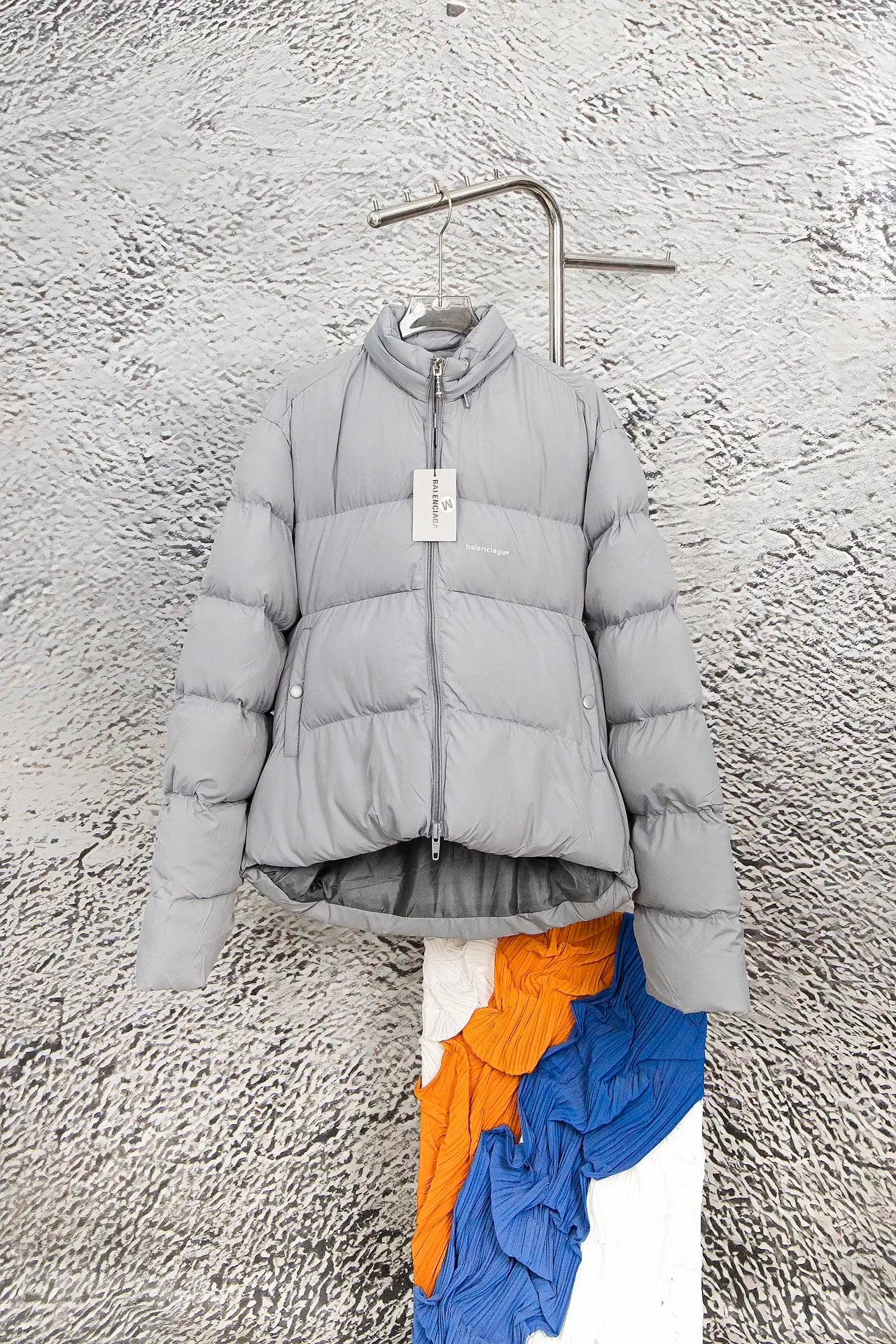Balenciaga Down Jacket SS23Small Letter Print logo Padded Jacket Winter Warm Puffer Coat Unisex
