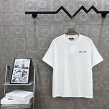 Balmain T-shirt Front and Back Simple Letter Embroidery logo round Neck Short Sleeve25ss New pure cotton T Unisex T-Shirt OS Drop Shoulder Loose Fit Base Shirt Top T-Shirt Short Sleeve