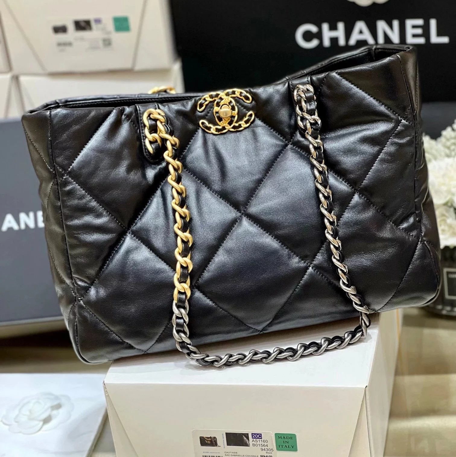 Chanel Women's Bag Top version 【Original Genuine Goods Leather】22k Autumn and Winter Advanced Ready-to-Wear Series shoppingbag19Horizontal Shopping Bag19bag Tote Bag tote Shopping Bag Mummy Bag Commuter Bag Women's Bag Original Goat Skin