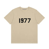 ESSENTIALS T-shirt Fashion Brand High Street Leisure1977Short Sleeve Loose Casual American Men and Women Couple T T-shirt-CY