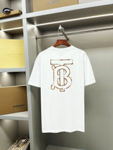 Burberry T-shirt TB Embroidery with Post-Print logo round Neck Short Sleeve25ss New pure cotton T Unisex T-Shirt OS Loose Fit Base Shirt Top Half Sleeve T-Shirt