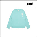 Ami Sweater Knitwear Classic round Neck Big Heart Jacquard Pullover Sweater Loose and Idle Sense Casual Couple Outfit-CY