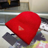 PRADA Hat Autumn and Winter New Warm Knitted Hat All-Matching Hat