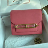 Hermes women's bag Top version Customized Real Shot Small Square Bag Pig Nose Bags Roulis19CMevercolor Leather Pig-Shaped Bun Gold Buckle Silver Buckle Flap Shoulder Messenger Bag Yang Mi Same Style Women Bag