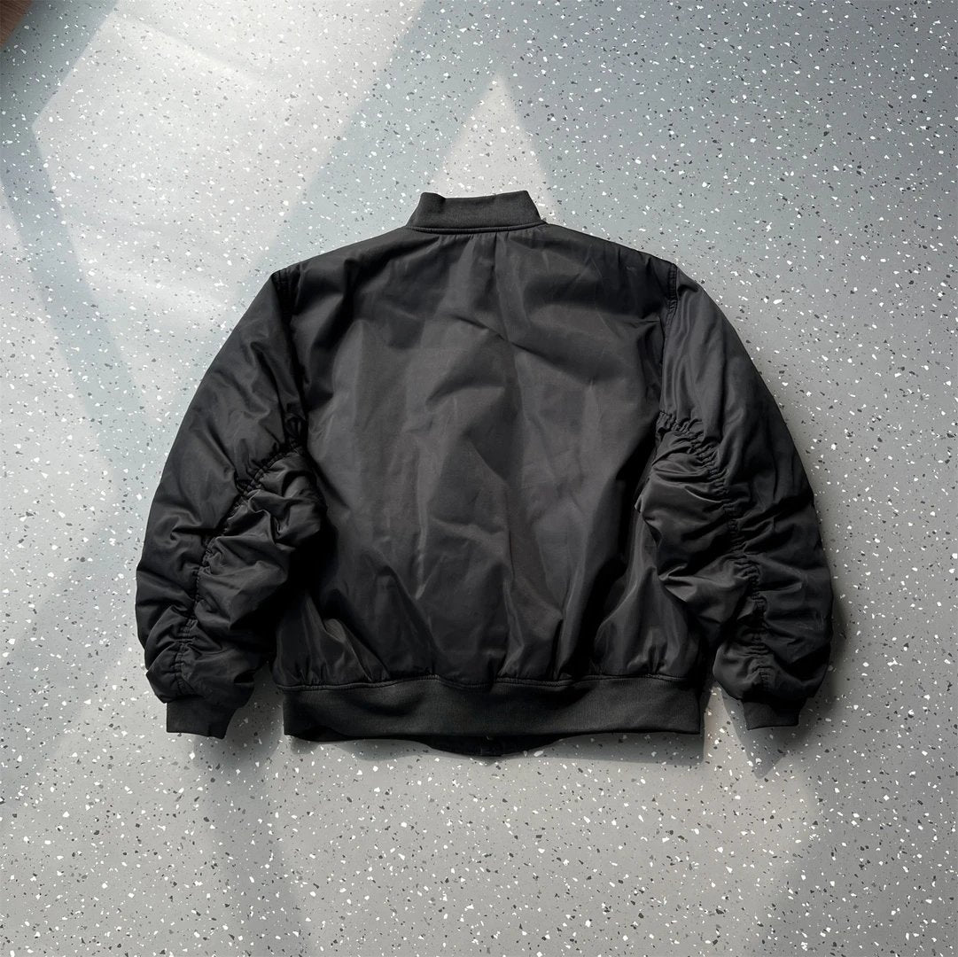 Balenciaga Down Jacket 24ss New Boxing Team Bomber Embroidered Baseball Jacket Cotton Coat Unisex Winter Warm Sports Casual Loose Fit Versatile