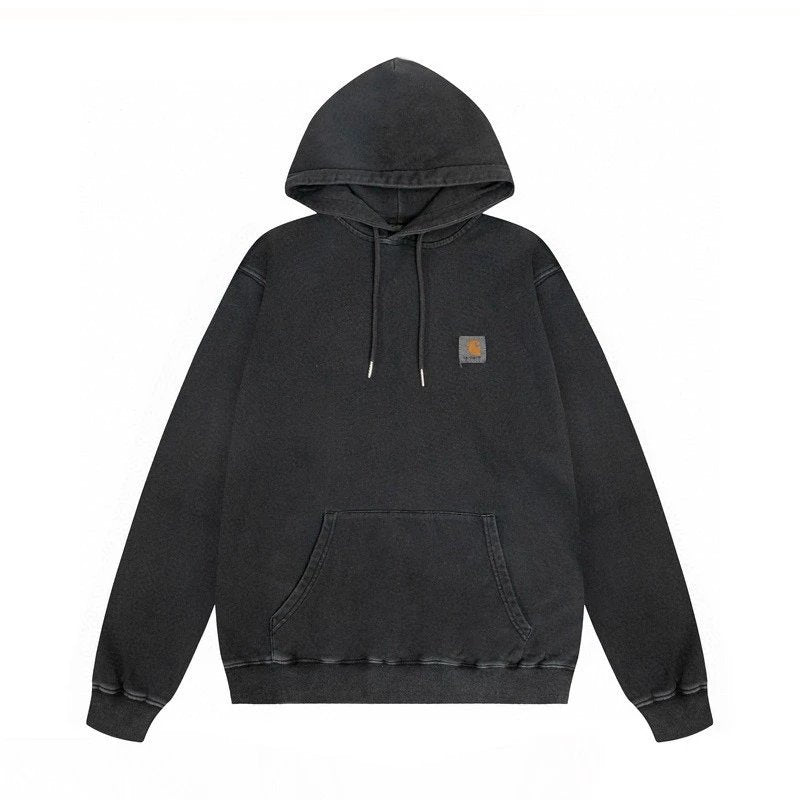 Carhartt Hoodie Top Version Washed Black Men's and Women's Same Hooded Hoodie