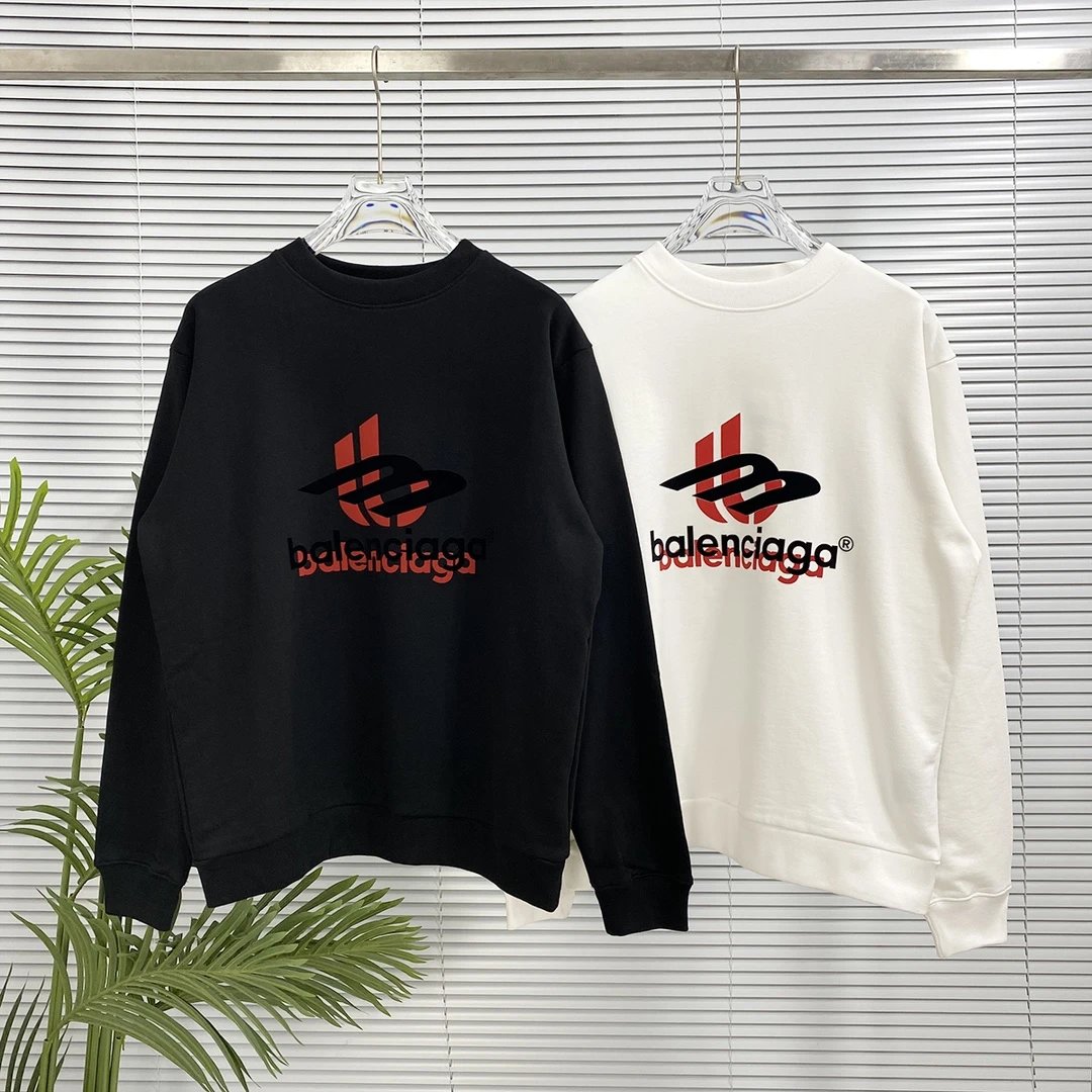 Balenciaga Hoodie Foam Print Long Sleeve Sweatshirt Crew Neck Sweatshirt Long Sleeve Base Shirt Jacket Top Fashion Unisex Sports Casual Loose Fit Versatile Autumn Winter New Arrival