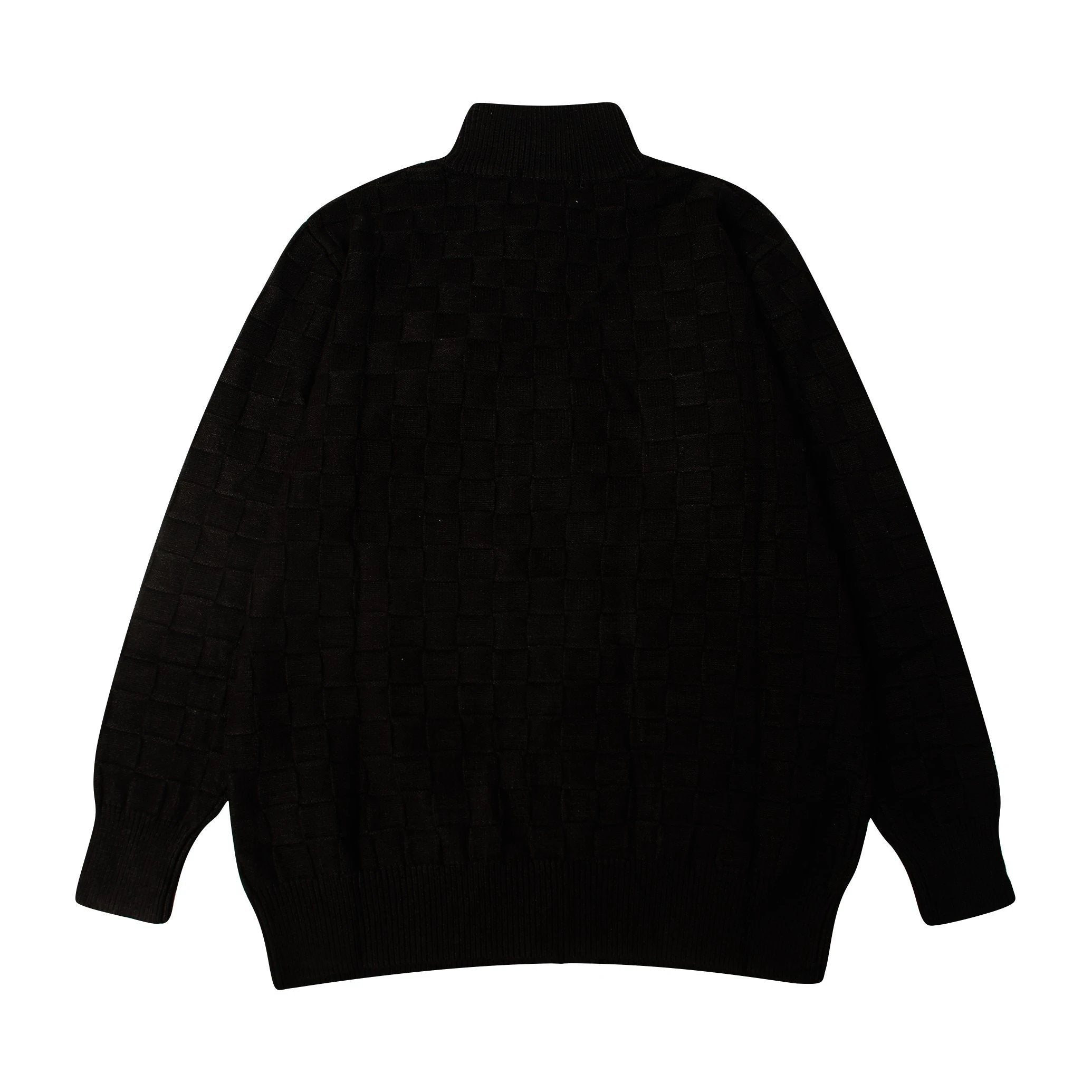 Louis Vuitton LV Sweater Checkerboard Knit Sweater Zipper Cardigan Jacket Unisex Autumn Winter Coat