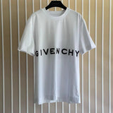 Givenchy T-shirt Top Version Counter Same Collection1Cotton Short Sleeve T T-shirt Men's and Women's Loose Bottoming Shirt2024New Summer