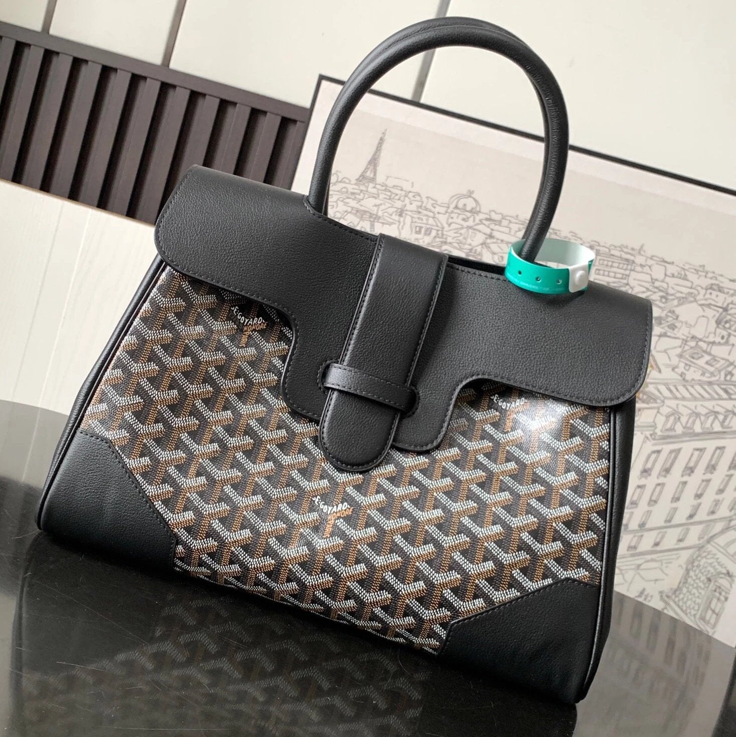 Goyard Bag Top version New Saigon Tote Handbag Shopping Bag Tote Bag Saigon Saigon Bag Star Same Style Leather Crossbody Kelly Bag