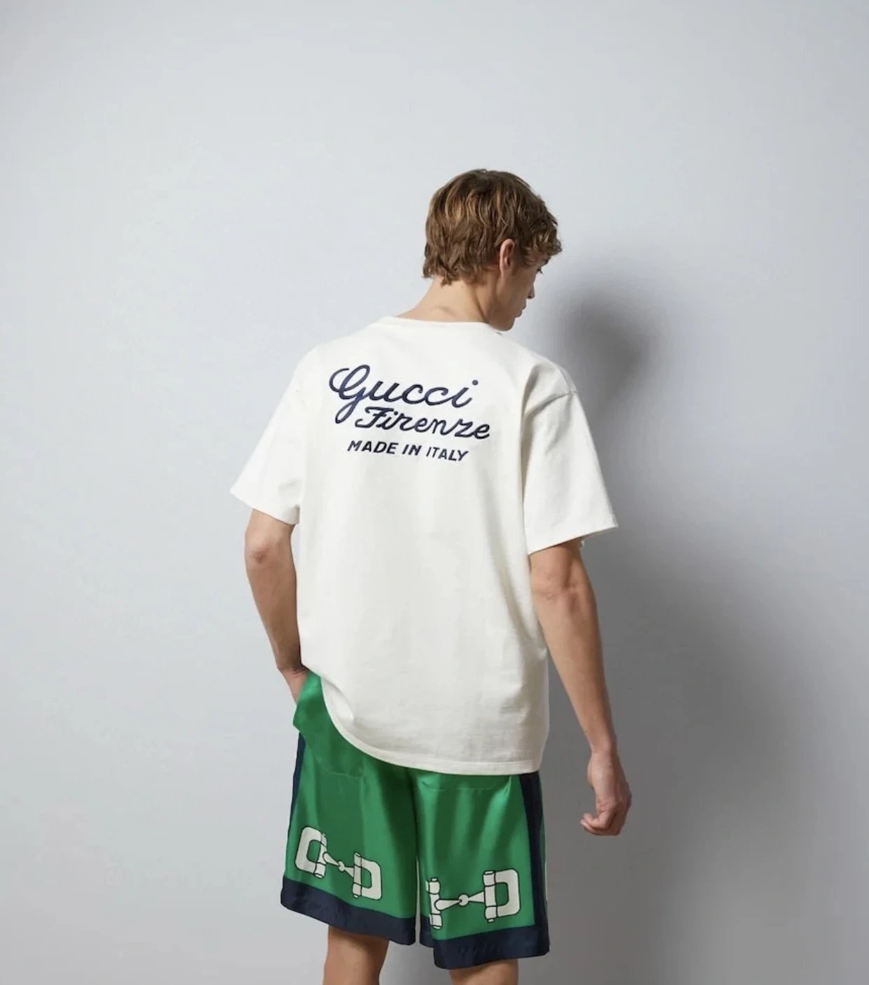 Gucci T-shirt Front and back letter embroidery LOGO round Neck Short Sleeve25ss New Pure Cotton Unisex Style T T-shirt OS Loose Fit Base Shirt Half Sleeve T-Shirt Top Half Sleeve