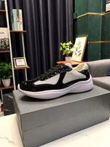 PRADA Shoes Summer in Stock Blue Flat Heel Leisure Low Top Fashion Shoes round Toe All-Matching Foreign Trade Shoes cf26