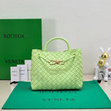 Bottega Veneta Women's Bag Top version 【Level Surrogate Shopping】Home New andiamo Handbag Woven Bag Horoscope Buckle Briefcase Large45cm Shopping Bag Tote Bag tote Bag Handbag Shoulder Crossbody Bag24New Women's Bag New Color Idle Style Square Pocket Bag