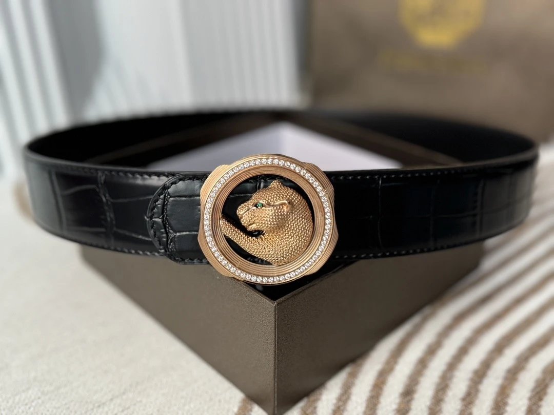 Stefano Ricci Belt Top version Original Order Men's Belt Width:3.8cm Boutique Eagle Head Fine Steel Buckle Gold Vacuum Plating New Belt Selected Italian First Layer Cowhide Shark Pattern with Crystal Calfskin Bottom