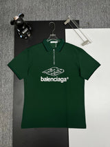 Balenciaga T-shirt Chest Letters logo Embroidery POLO Shirt Lapel Short Sleeve25ss New Unisex Summer Short Sleeve OS Loose T Business Half Sleeve Shirt Plus Size T-Shirt