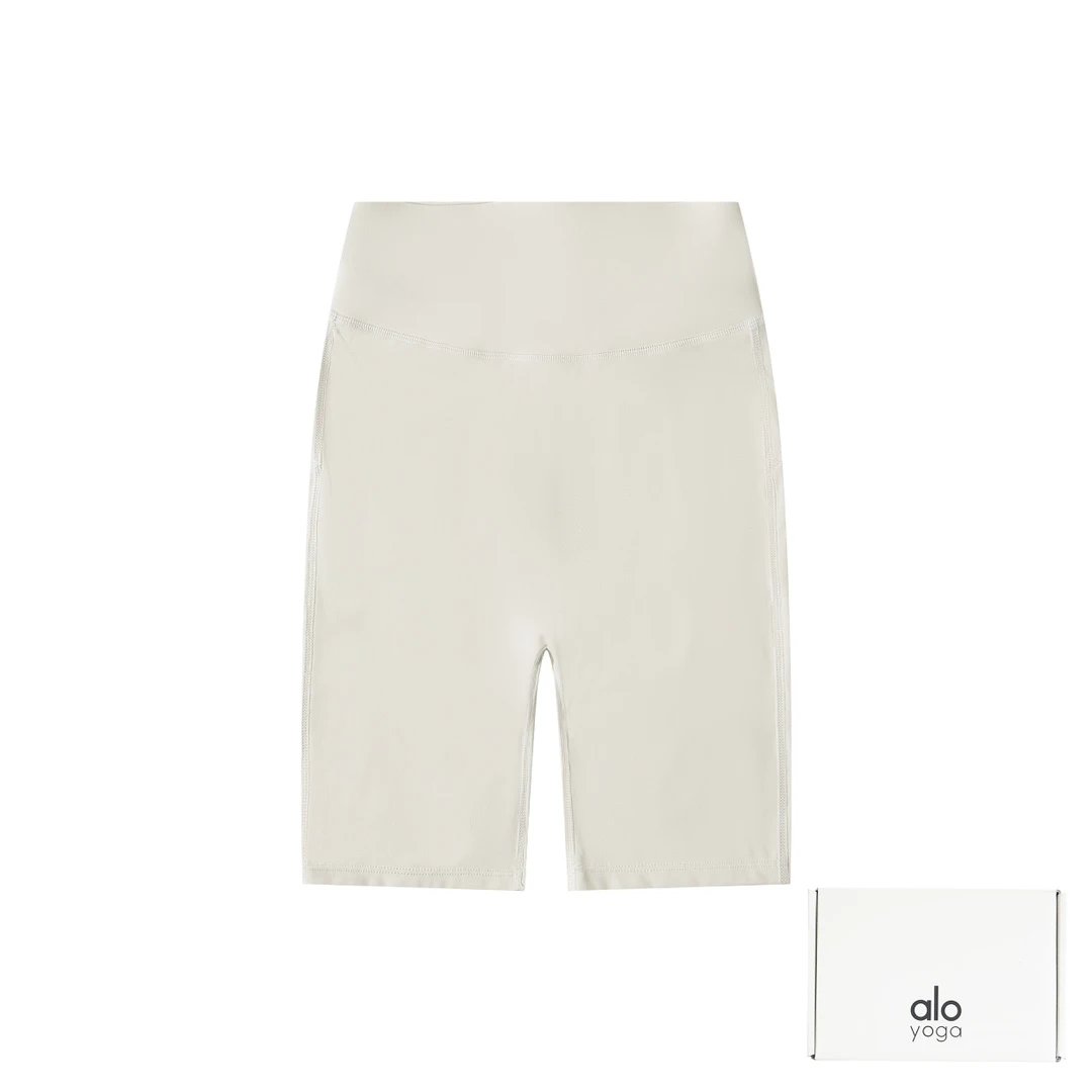 Alo Yoga Yoga Pants Front Body 3D Reflective logo Yoga Shorts Five-Point Shorts25ss New Drawstring Casual5Two-Piece Casual Sweatpants Summer Pants for Women Pure Cotton Sweatpants