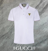 Gucci T-shirt Chest Triangle Letters logoPOLO Shirt Lapel Short Sleeve25ss New Unisex Summer Loose Short Sleeve T Business Commuter Short Sleeve Shirt Plus Size T-Shirt