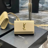 YSL Women's Bag Top version 【Original Leather Quality】2022Latest Counter Kate Caviar Cowhide Crocodile Pattern Cattle Leather Waist Bag Backpack Crossbody Bag Waist Bag Clutch Multifunctional Small Bag with Card Slot Card Holder Wallet