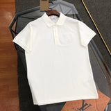 Burberry T-shirt Chest B Words logo Embroidery POLO Shirt Lapel Short Sleeve25ss New Unisex Commuter Short Sleeve Summer Loose Fit T Business Shirt Plus Size T-Shirt