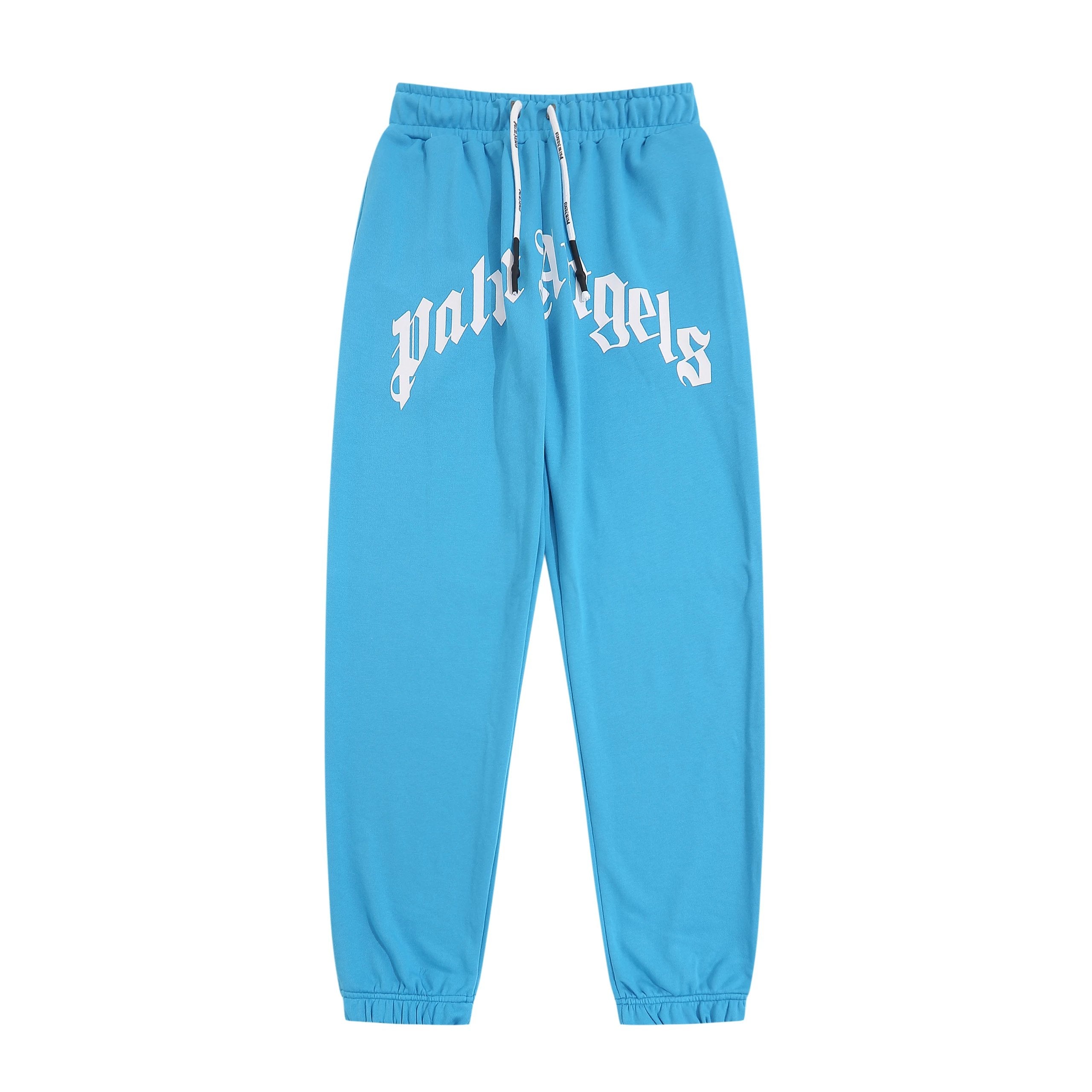 Palm Angels Sweatpants Top Version Logo Letter Printing Sports Casual Pants Ankle-Tied Loose Trousers Sweatpants