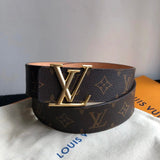 Louis Vuitton LV Belt Top version 【Counter Quality】The Most New Belt4.0cm Men's Belt Pin Buckle Men's Leather Belt with Classic Presbyopic Checkered Belt with Genuine Goods Packaging No Problem in and out of the Counter Versatile Casual Fashion Formal Wea
