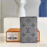 Louis Vuitton LV Wallets/Clutches Top version M30841Gray Book ZippyVertical Wallet【M30842Gray】This Paragraph Brazza The Suit Wallet Men's Wallet Card Holder Short Wallet Wallet Pocket Clip Clutch Mobile Phone Bag Zipper Wallet Handbag