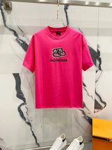 Balenciaga T-shirt Brand Lock Letter LOGO Printed Logo Crew Neck Short Sleeve25ss New pure cotton T Unisex T-Shirt OS Loose Fit Base Shirt Top T-Shirt Short Sleeve