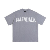 Balenciaga T-shirt Adhesive Tape logo Letter Embroidery Crew Neck Short Sleeve Pure Cotton T T-shirt ins Unisex Simple Summer New Casual Base Shirt T-Shirt