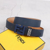 FENDI Belt Top version Belt Men's and Women's Belt Italy Imported Cowhide Leather Pure Original Leather Men's Belt Smooth Buckle Man's Belt3.8cm Wide