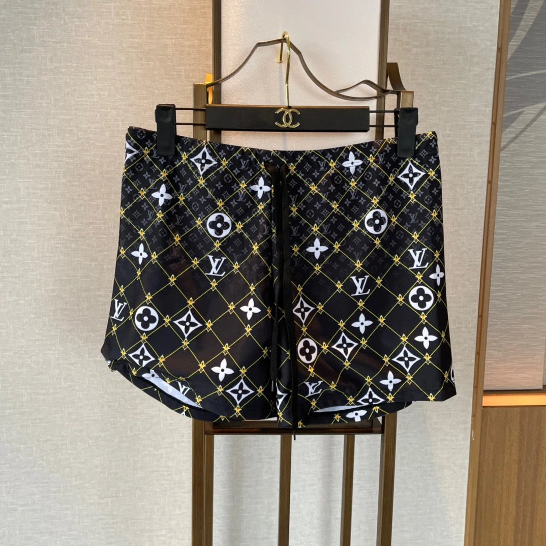 Louis Vuitton LV Shorts Full Letter Print Jacquard logo Beach Shorts25ss New Five-Point Pants os Loose Quick-Dry Unisex Casual Trendy Brand Big Shorts5Pants
