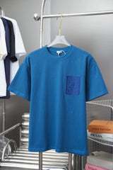 LOEWE T-shirt 25SS Early Spring New Classic Embroidery logo Round Neck Short Sleeve Pure Cotton Unisex T T-shirt OS Loose Fit Base Shirt Summer Casual Simple T-Shirt