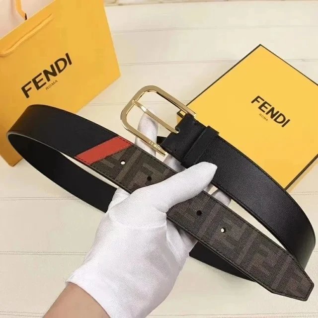 FENDI Belt Top version Belt F Home Men and Women Business Belt Leather Pin Buckle Belt Italy Imported Original Cowhide Business Casual Belt Belt