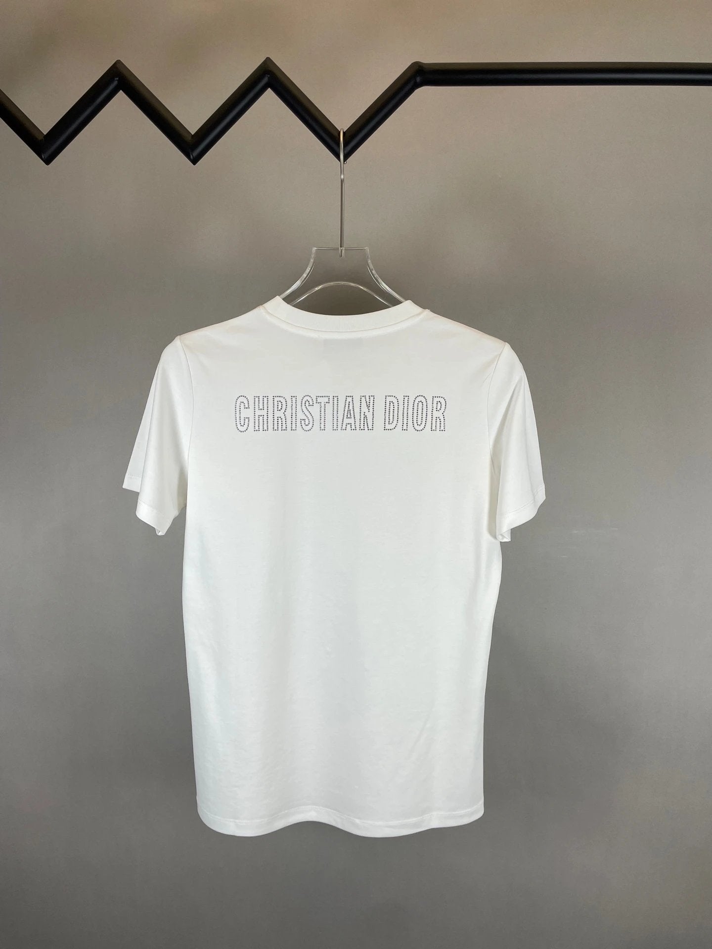 Dior T-shirt Lion Print on the Chest logo round Neck Short Sleeve25ss New Pure Cotton Unisex Style T Casual T-Shirt Base Layer Shirt OS Loose Fit Half Sleeve Top Plus Size