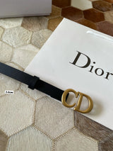 Dior Belt Top version Original Order Belt Genuine Cattlehide Leather Surface Belt Women's Belt Double-Sided Head Layer Cowhide Universal Business Women's Belt Women's Business Casual Belt Belt Women's High-End Belt