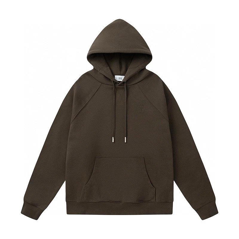 Ami Hoodie Top Version【Autumn New Product】Same Style for Men and Women24Autumn Same Color Love Casual Cotton Loose Hooded Sweater