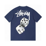 Stussy T-shirt Top Version Short Sleeve T T-shirt American Fashion Brand Modern Graffiti Cursive Script Printed Male and Female Couples Wear Loose