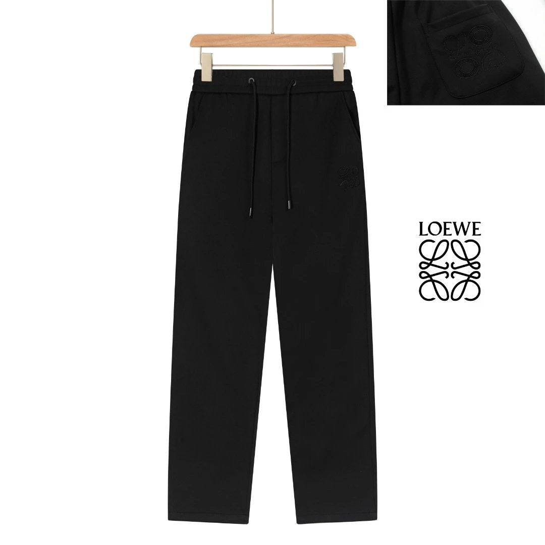LOEWE Sweatpants Front Letter Embroidery logo Straight-leg Sweatpants Unisex25ss Spring Summer New Versatile Plus Size Sports Casual Loose Fit Pants