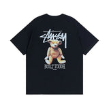 Stussy T-shirt Short Sleeve T T-shirt Flower Crown Love Casual Loose American Couple Wear-CY