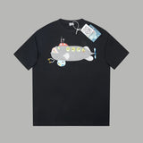 LOEWE T-shirt Submarine Whale Print on the Chest logo round Neck Short Sleeve25ss New Pure Cotton Unisex Style T T-shirt OS Loose Fit Base Shirt Half Sleeve T-Shirt Top Half Sleeve
