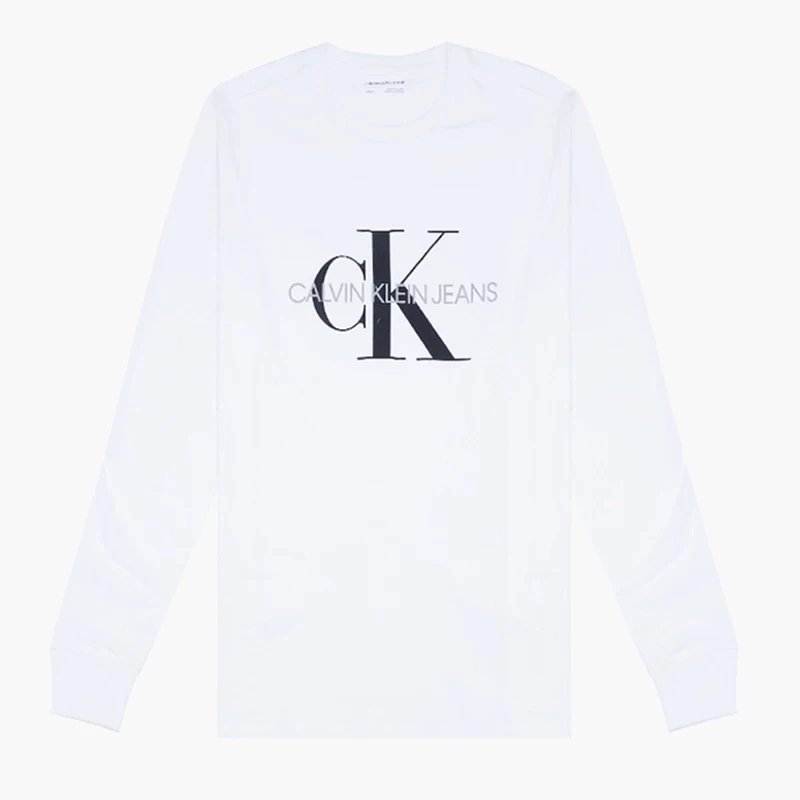 Calvin Klein Hoodie Top Version Counter Same Style Pure Cotton Summer Men's and Women's Same Fashion Loose All-Matching2024New Long Sleeve T T-shirt