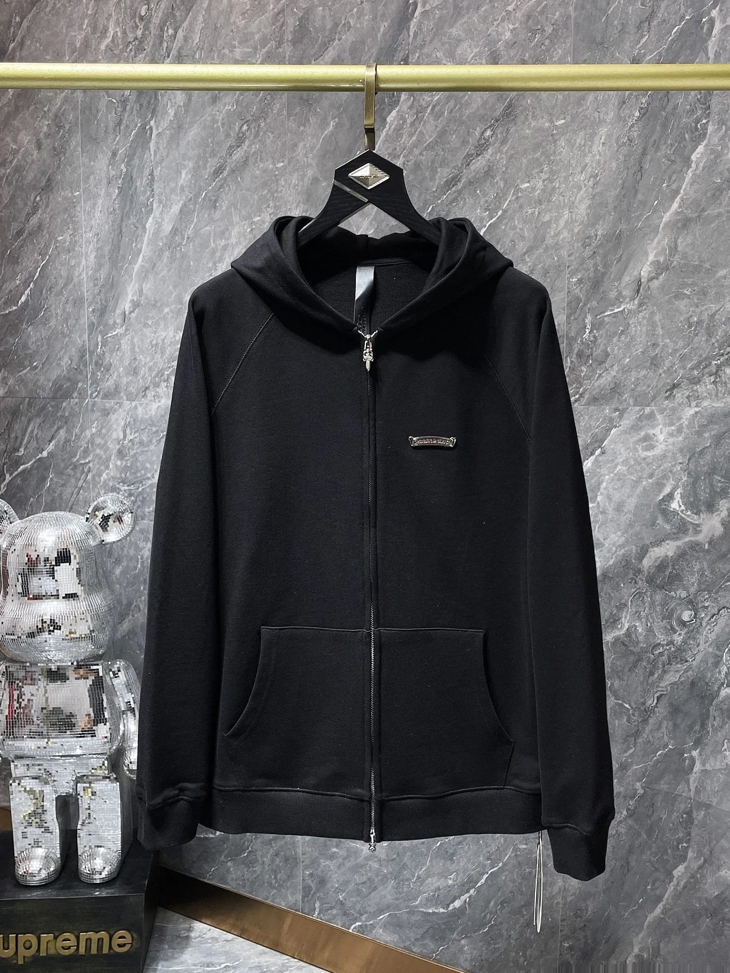 Chrome Hearts Hoodie Cross Hooded Sweater Loose Men's and Women's Zipper Hoodie