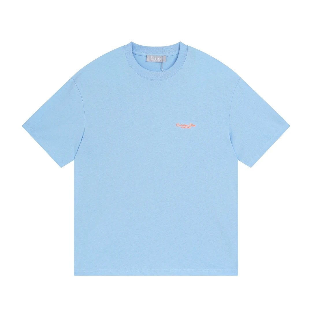 Dior T-shirt 25ss New Pure Cotton Unisex Style T T-shirt OS Loose Fit Base Shirt Top Half Sleeve T-Shirt