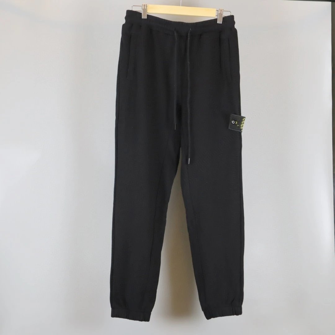 Stone Island Sweatpants Spring and Autumn New Solid Color Embroidery Compass Casual Jogger Pants Loose Terry Shorts