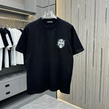 Chrome Hearts T-shirt Back Embroidery logo round Neck Short Sleeve25ss New pure cotton T Unisex T-Shirt OS Loose Fit Base Shirt Top Half Sleeve T-Shirt